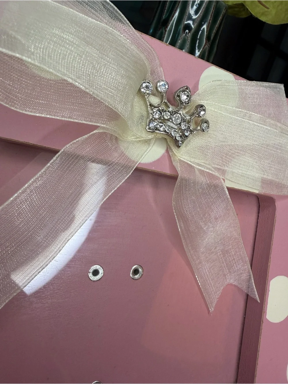 Pink White Polka Dot Pictute Frame 4x6”